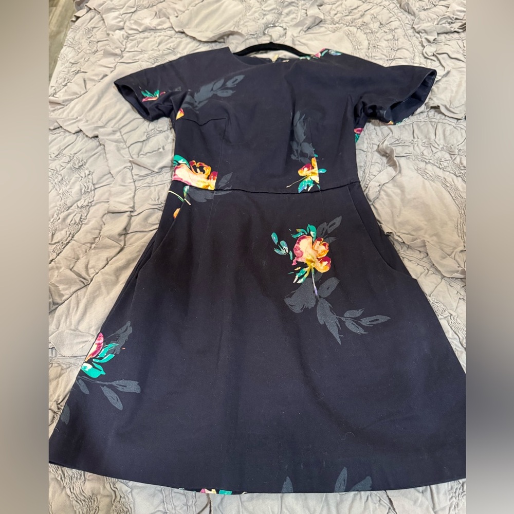 Navy Floral print French connection dress